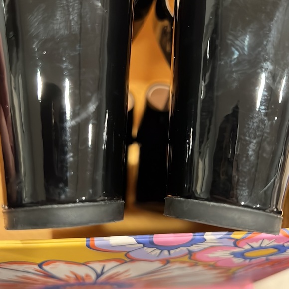 PRADA BLACK PATENT LEATHER WEDGES SIZE 10 - Picture 6 of 10